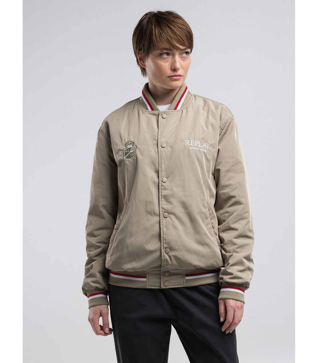 モンテカルロ カントリークラブ コレクション ユニセックス ボンバージャケット 詳細画像 カーキ 3